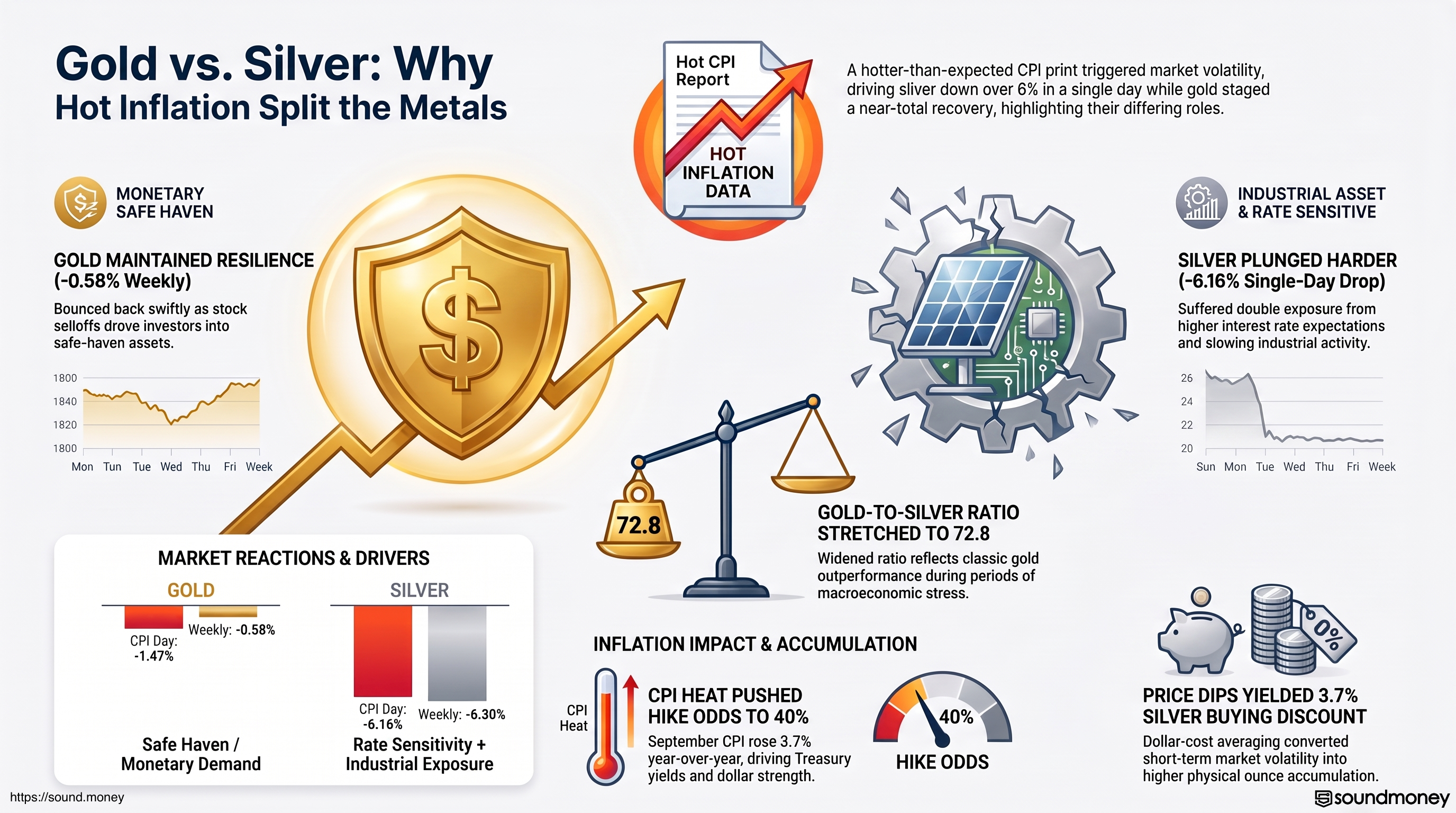 Silver Fell 6% in a Day. Gold Finished the Week Flat. summary image